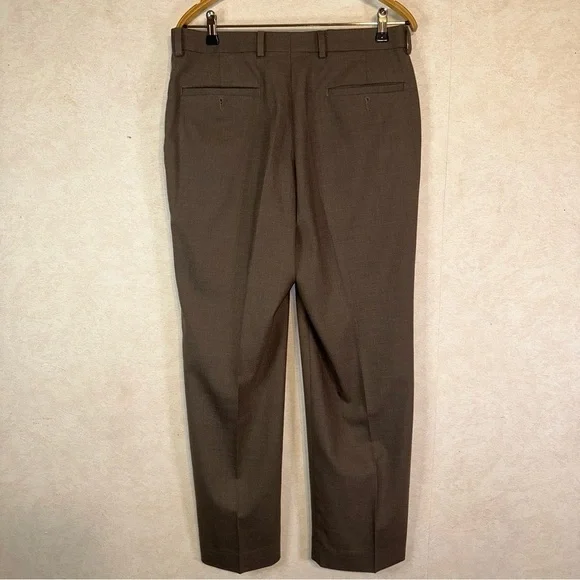 Michael Michael Kors Pants Mens 33x30 Brown Straight Fit Dress Office Casual‎ - Picture 4 of 5